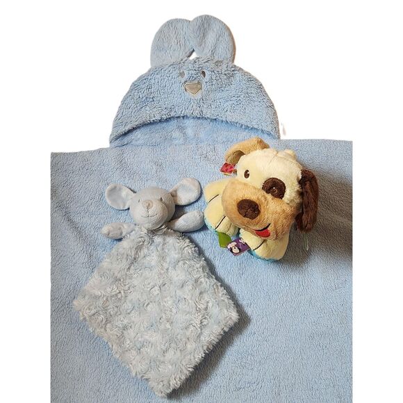 Blankets & Beyond lovey blanket TaGgies rattle baby boy lot - Picture 1 of 13